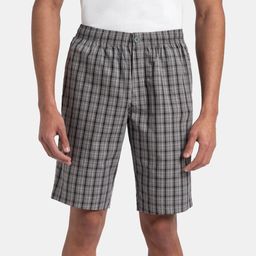 Jockey Relax Men Checked Super Combed Mercerized Cotton Bermuda Shorts-picture-13