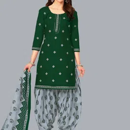 shree jeenmata collection Women Printed Pure Cotton Kurta with Patiala & With Dupatta-picture-53