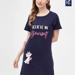 Christy World Women 2 Printed Extended Sleeves Applique T-shirt-image-39