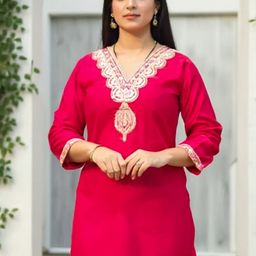 Indo Era Women Ethnic Motifs Embroidered Regular Sequinned Liva Kurta with Trousers-picture-31