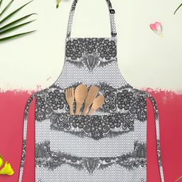 ArtzFolio White & Black Printed Cotton Aprons-image-73