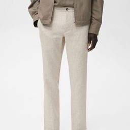 MANGO MAN Pure Linen Slim Fit Trousers-picture-26