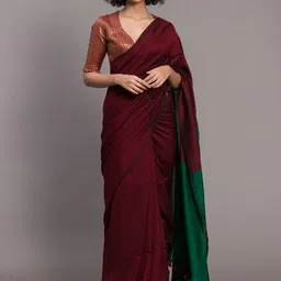 Moda Rapido Solid Pure Cotton Khadi Saree-image-59