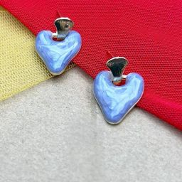 PASU FASHION Gold-Plated Heart Shaped Drop Earrings-13