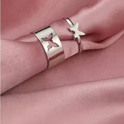 TheVineGirl Women Silver-plated Love Couple Ring-picture-18