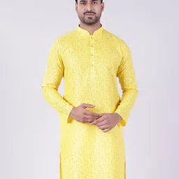 AURIK Men Printed Mandarin Collar Straight Kurta-picture-9