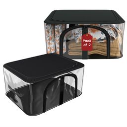 Kuber Industries Grey Set of 2 Regular Drawer Organiser Organisers-4