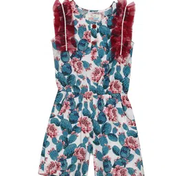 YOUNG BIRDS Girls Printed Basic Jumpsuit-12