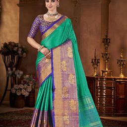 KALINI Woven Design Zari Silk Blend Saree-picture-47