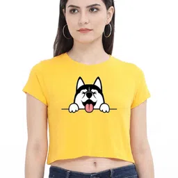 Girls Casual Cotton Blend Top (Yellow, Pack of 1)-image-96