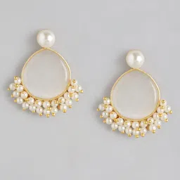 Anouk Gold Plated Beaded Teardrop Shaped Drop Earrings-8