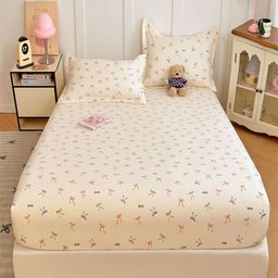 JC HOME Beige & Blue Ethnic Motifs 140 TC Queen Bedsheet with 2 Pillow Covers-image-57