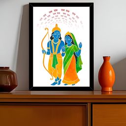 Art Street Blue & Yellow 1 Piece Paper Religious Wall Paintings-image-44