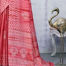 Mitera Bagh Block Print Saree image 5