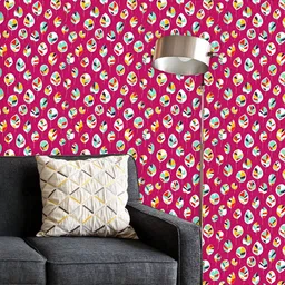 ArtzFolio Printed UV-Resistant Anti-Bacterial Colored Floral Autumn Leaves Peel & Stick Wallpaper-22
