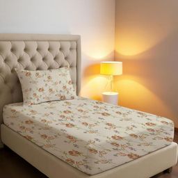 IVAZA Unisex Cream Bedsheets-image-81