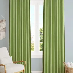 Galaxy Home Decor Green Set of 2 Window Curtain-image-52