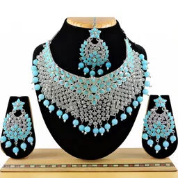 VATSALYA creation Alloy artificial stones Jewellery Set-image-57