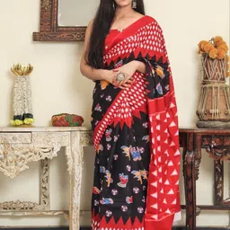 Dastkar Ethnic Motifs Printed Pure Cotton Block Print Sarees-picture-39