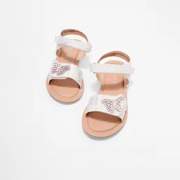 Pantaloons Junior Girls Glittery With Butterfly Design Buckle Flats-picture-33
