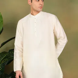 TATTVA Men Thread Work Floral Kurta-image-20
