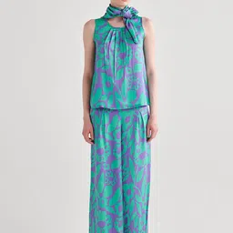 Midsummer Printed Sleeveless Top With Palazzo Co-Ords-image-14