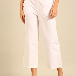 De MozaWomen Wide Leg Mid-Rise Regular Fit Trousers-image-44