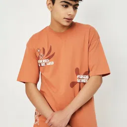 max Boys Graphic Printed Round Neck Relaxed Fit Cotton T-shirt-image-44