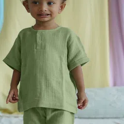 The Boo Boo Club Kids Round Neck Organic Cotton Top With Shorts-29