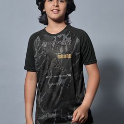 Technosport Boys Typography Printed Antimicrobial Pockets Slim Fit T-shirt-image-69