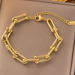 Jewels Galaxy Gold-Plated Link Bracelet-image-51