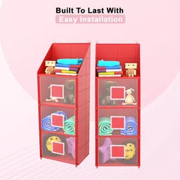 Kuber Industries Red Set of 3 Regular Multi-Utility Organisers image 4