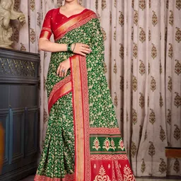 all about you Ethnic Motifs Printed Zari Pure Cotton Bagru Saree-image-79