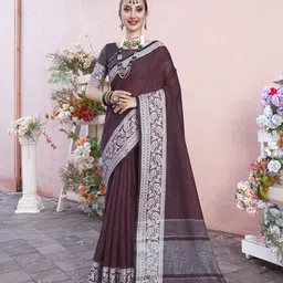 Anouk Rustic Woven Design Zari Saree-53