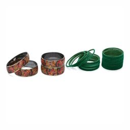 SOMIL Set Of 28 Multi Alloy Artificial Stones & Beads Bangles-picture-15