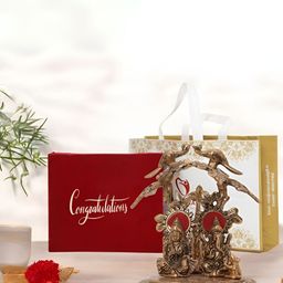 INTERNATIONAL GIFT Brown Laxmi Ganesh Religious Idol Showpiece-image-84