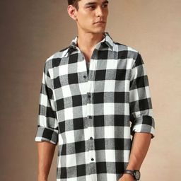 Dennis Lingo Men Tartan Checks Opaque Checked Casual Shirt-image-32