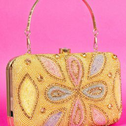 OSTY Embellished Jute Box Clutch-image-78