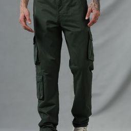 WROGN Men Straight Fit Cargos Trousers-image-80