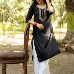 Moda Rapido Women Yoke Design Thread Work Kurta-image-43