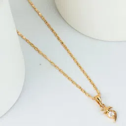 GARNISHA Gold-Plated Half Heart Pendants with Chains-picture-17
