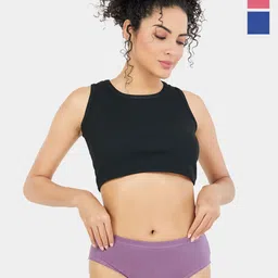 Trylo Pack Of 3 Mid Rise Hipster Assorted Briefs RIZA PRETTY PANTY-ASSORTED COLOURS-3XL-image-42