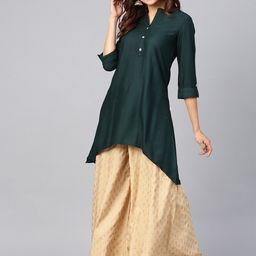 Juniper Women High-Low Roll-up Sleeves Kurta-image-37