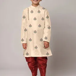 DEVOILER Boys Ethic Motifs Printed Straight Kurta-56