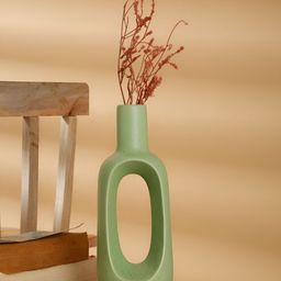 Myntra Elegant Homes Green Ceramic StonewareMatteVase-image-22