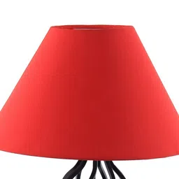 Devansh Red Solid Traditional Table Lamp image 4