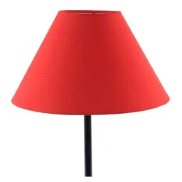 Devansh Red Solid Traditional Frustum Table Lamp image 2