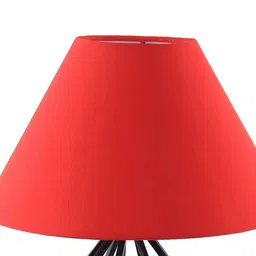 Devansh Red Solid Traditional Frustum Table Lamp image 5