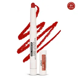 Adbeni Non-Transfer Long Lasting Matte Lip Crayon Lipstick With Jojoba Oil - Hot Red - 01-27