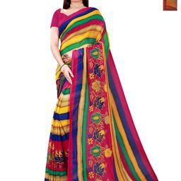 Moda Rapido Pack of 2 Striped Pure Georgette Saree-image-6